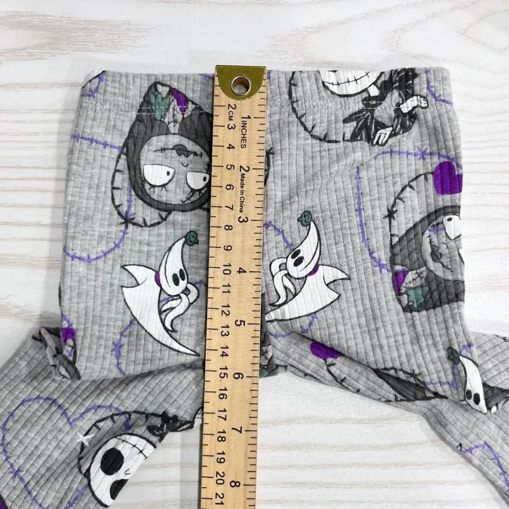 Disney Nightmare Before Christmas Set Girls 3-6M Gray Jack Sally Fleece‎ Flare